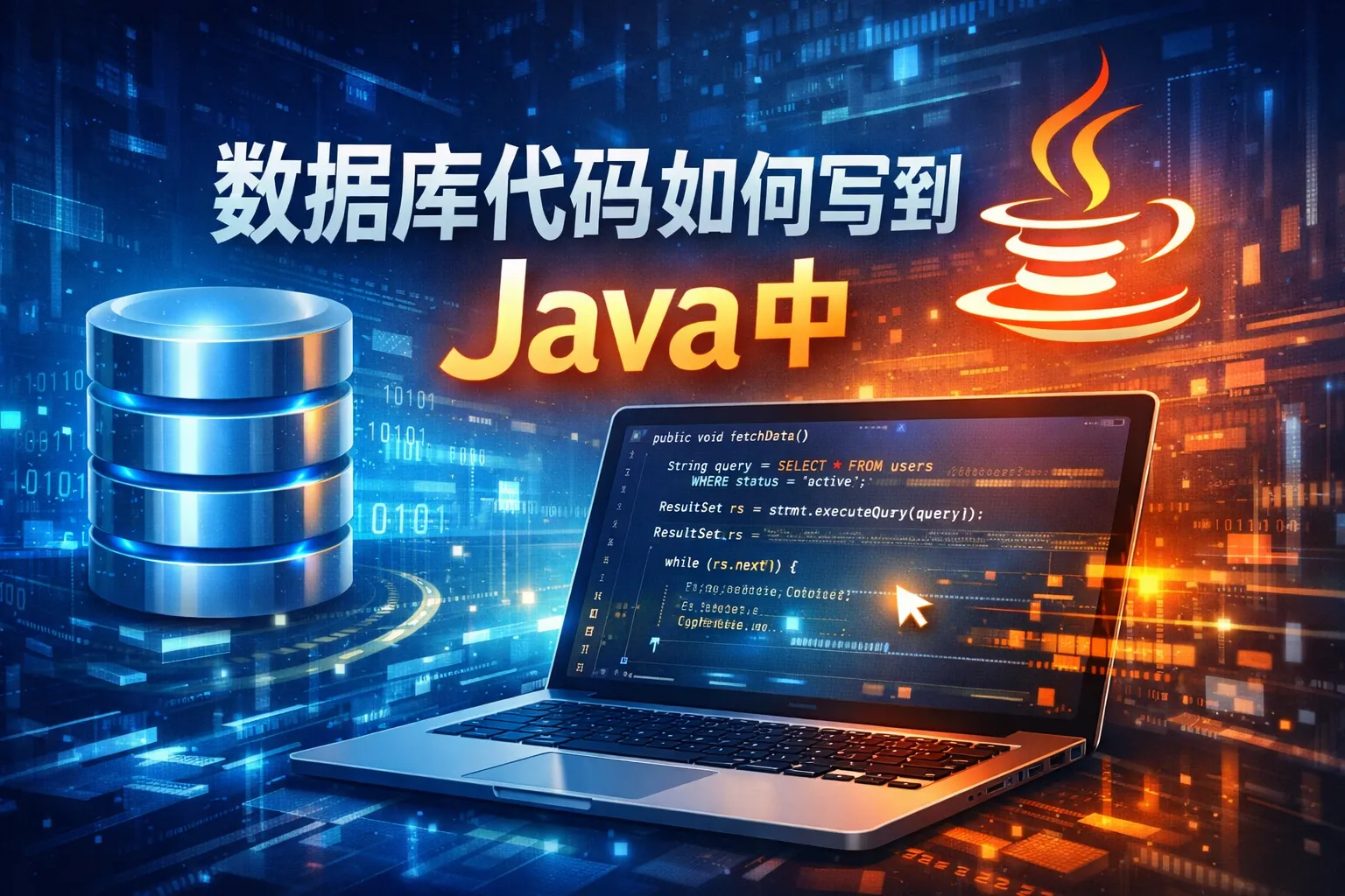 数据库代码如何写到java中