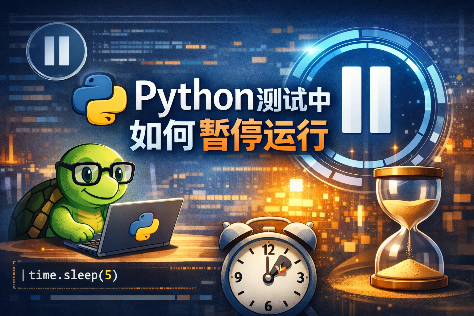 python测试中如何暂停运行