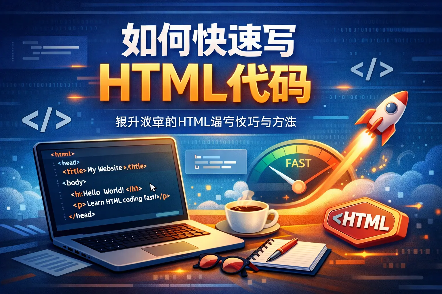 如何快速写html代码