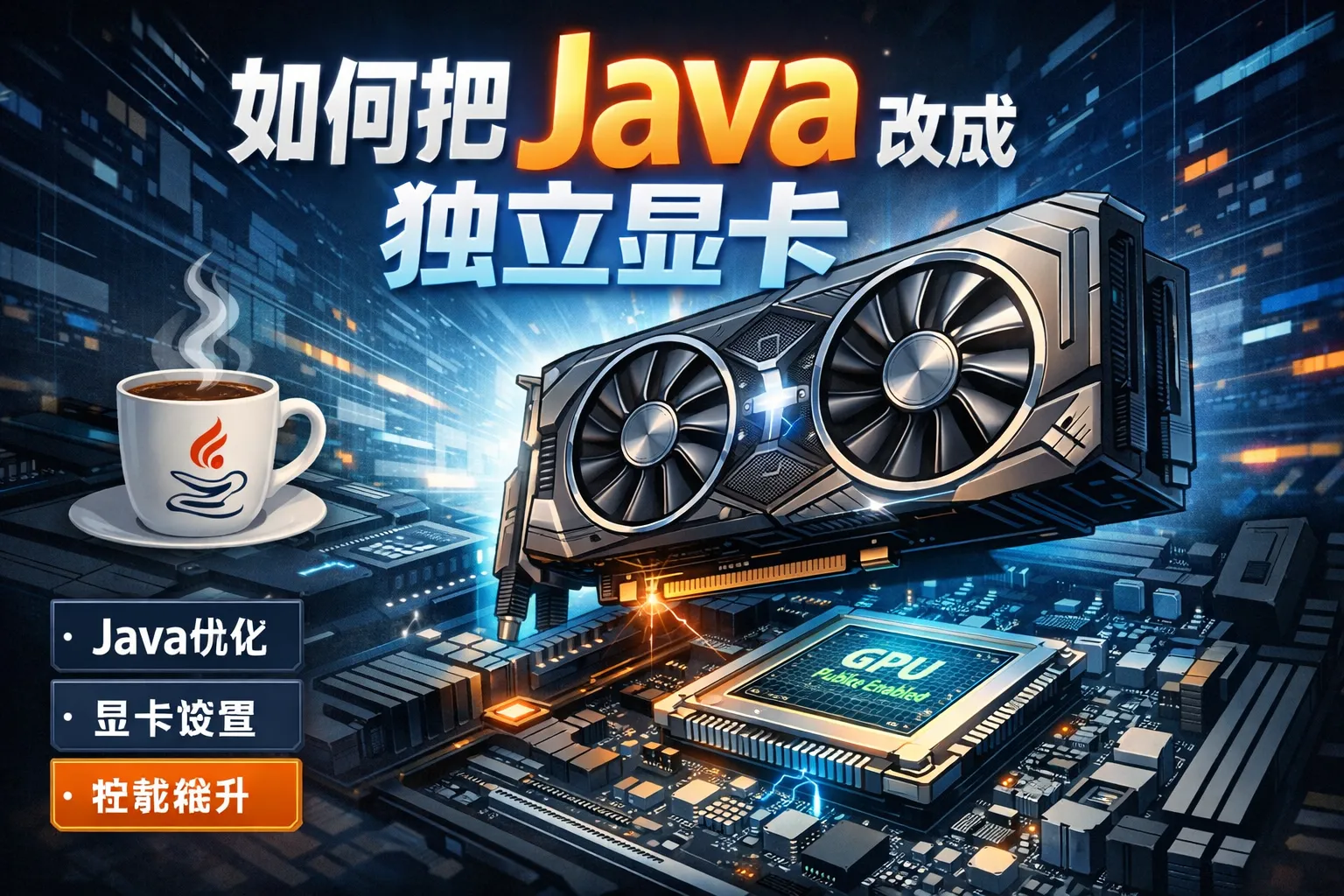 如何把java改成独立显卡