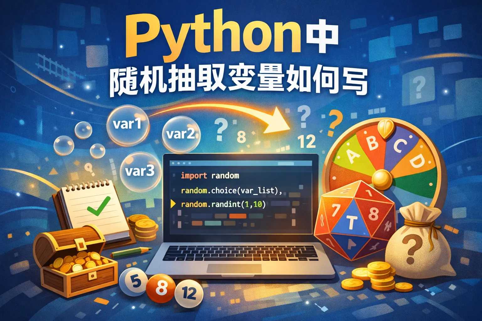 python中随机抽取变量如何写