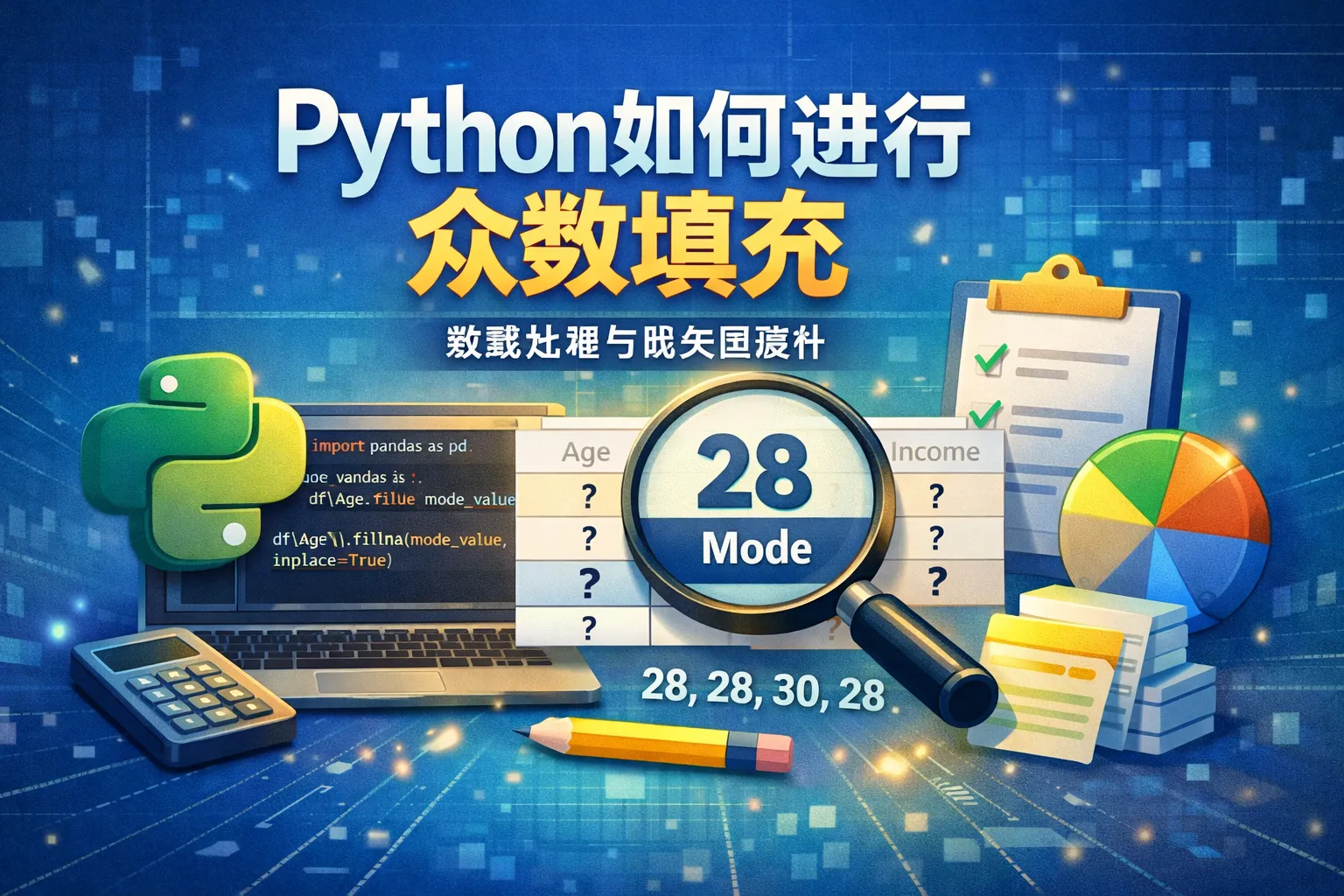 python如何进行众数填充