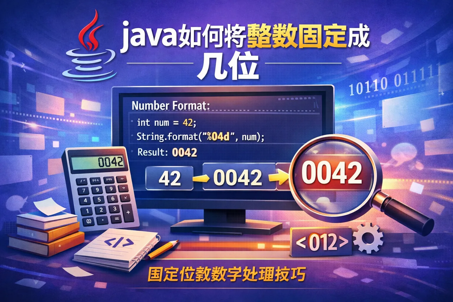 java如何将整数固定成几位