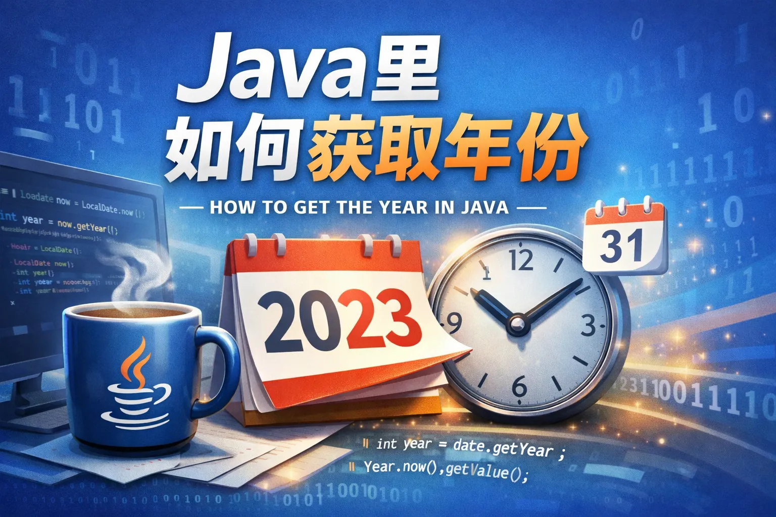 java里如何获取年份
