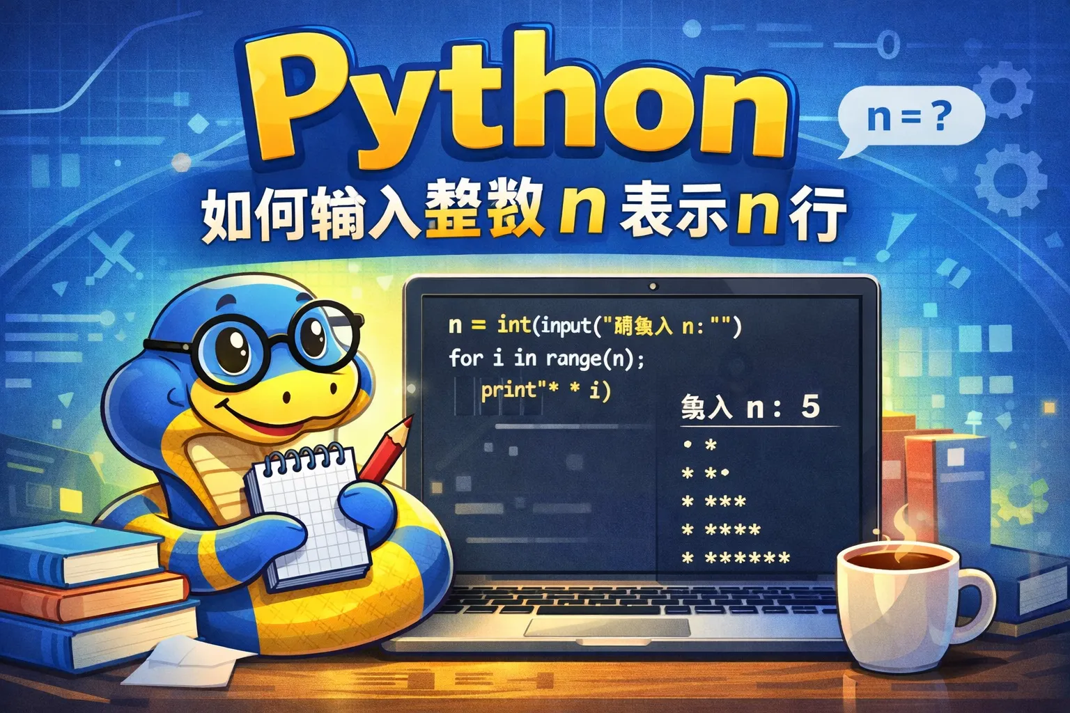 Python如何输入整数n表示n行