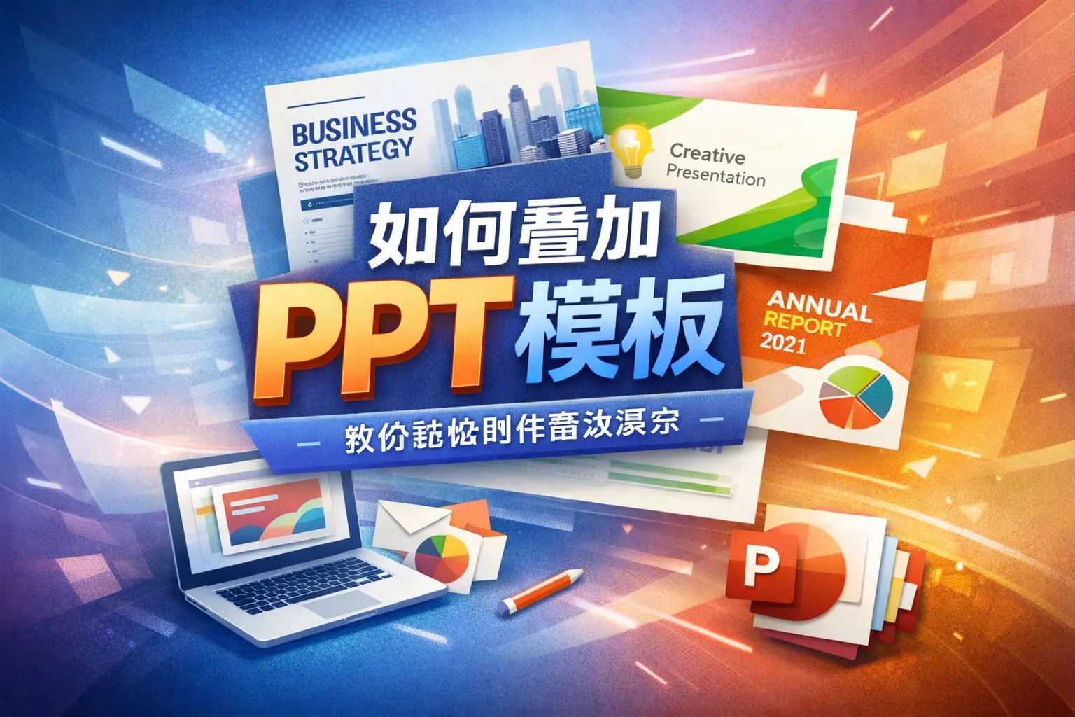 如何叠加ppt模板