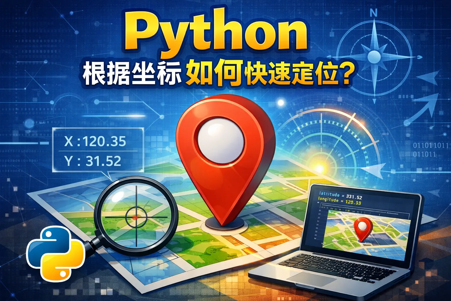 python根据坐标如何快速定位