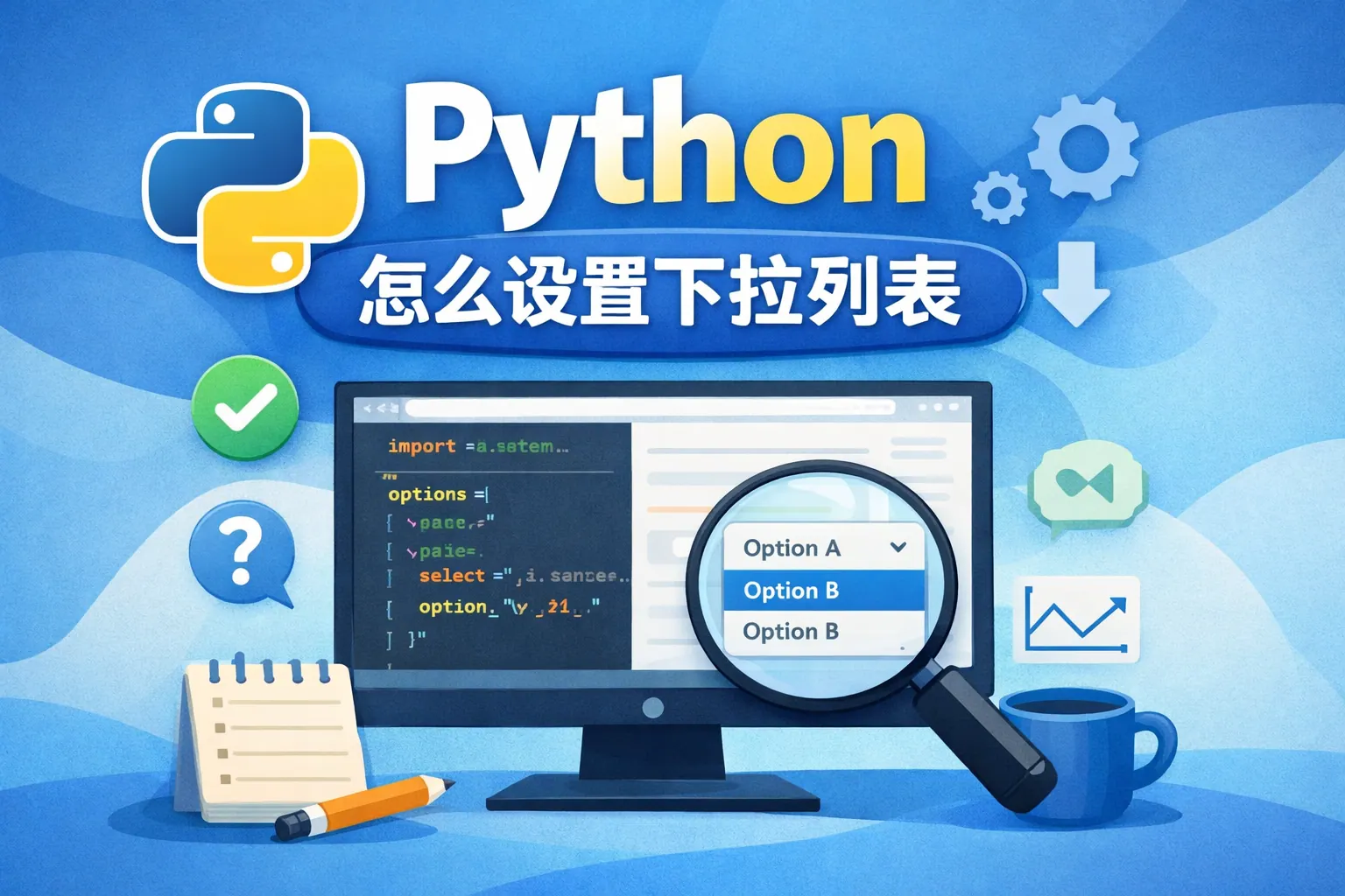 python怎么设置下拉列表
