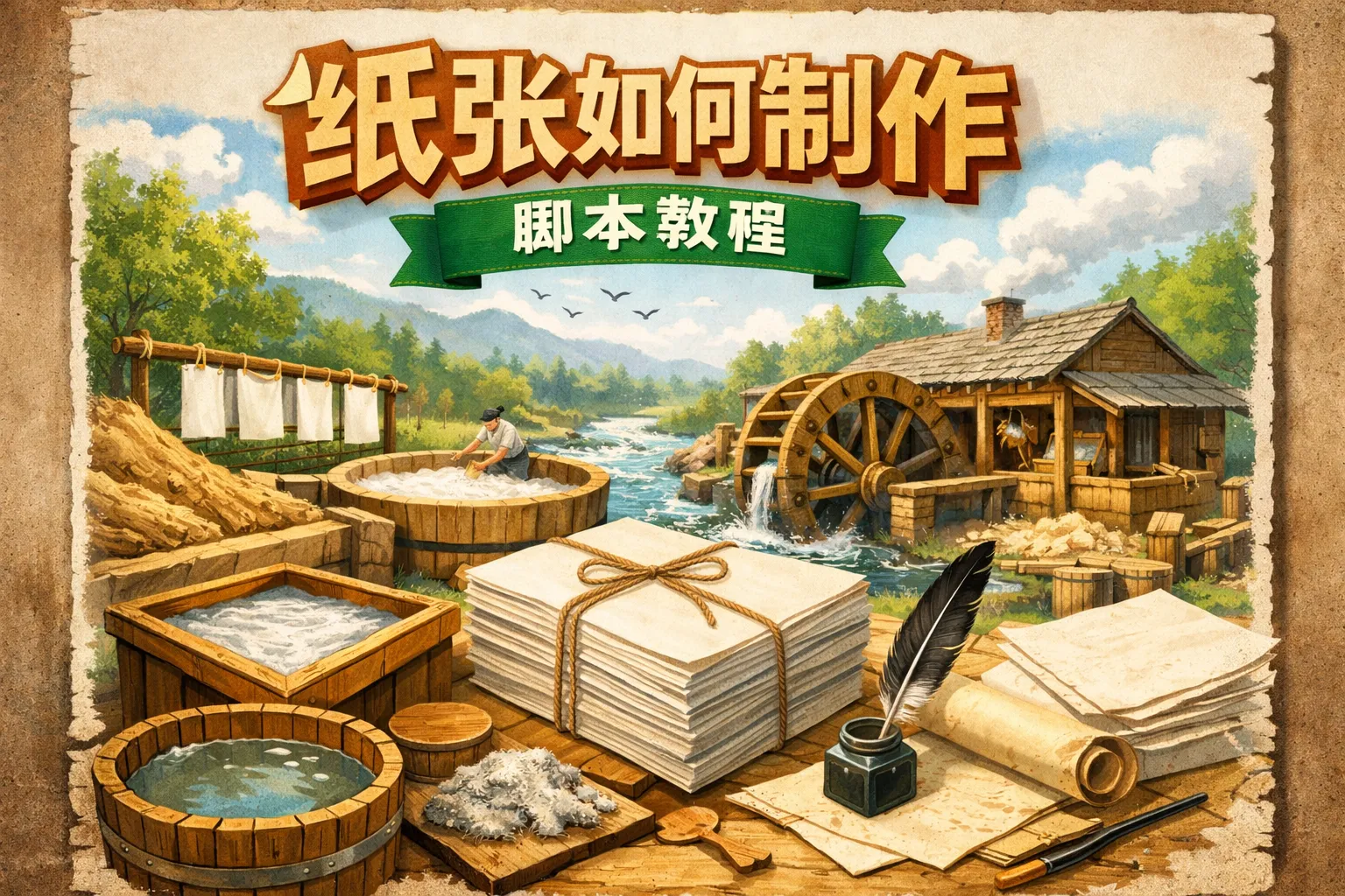 纸张如何制作脚本教程