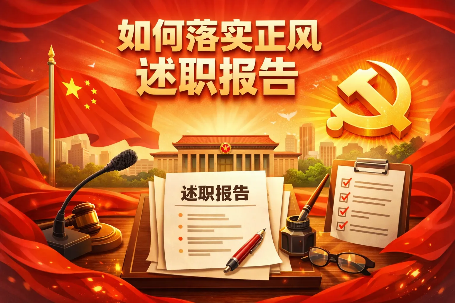 如何落实正风述职报告