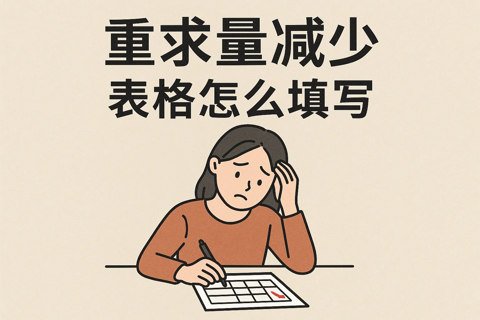 需求量减少表格怎么填写