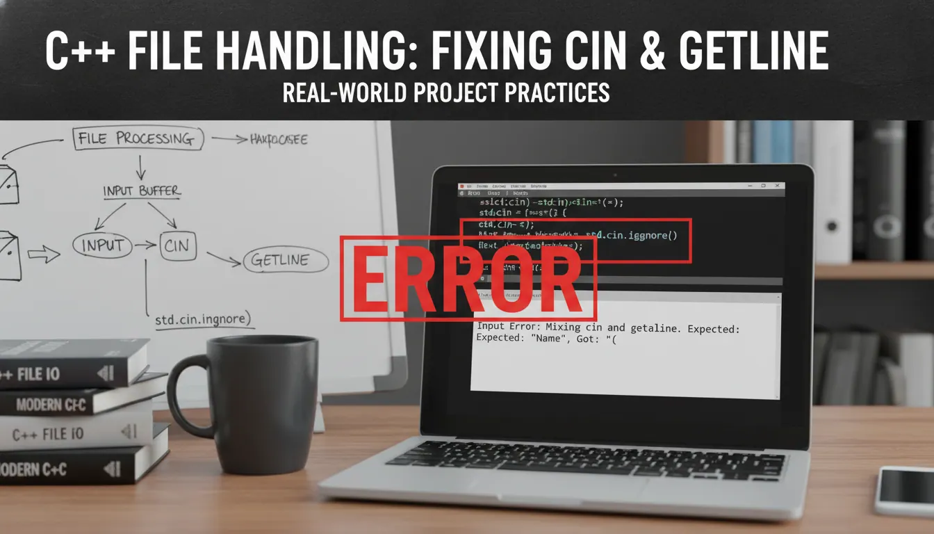 C++ 按行读取文本时 cin 和 getline 混用出错怎么办：真实项目里的文件处理实践