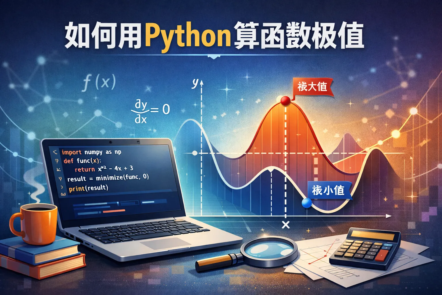 如何用python算函数极值