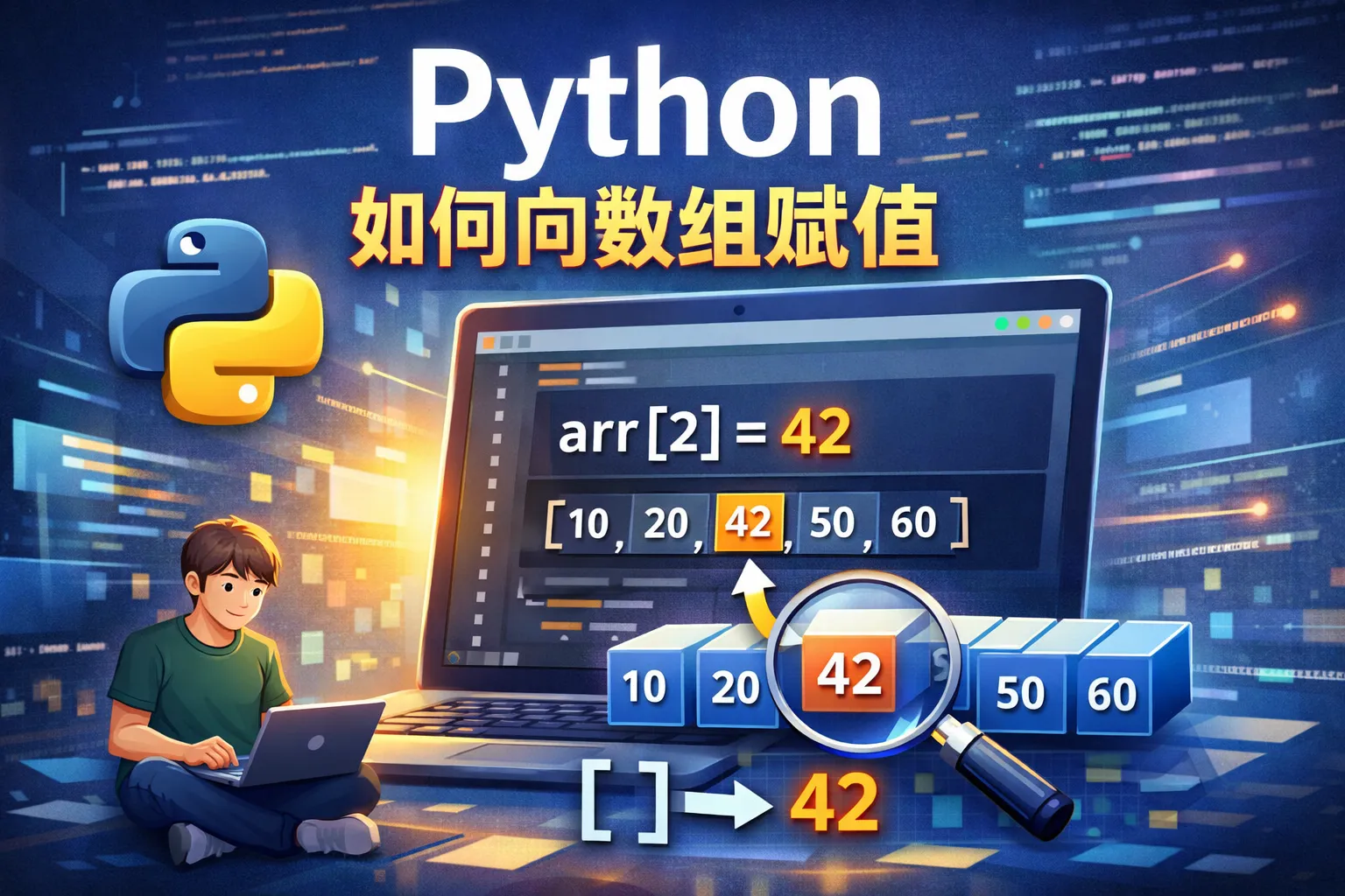 python如何向数组赋值