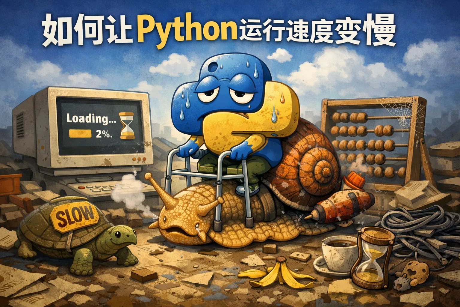 如何让python运行速度变慢