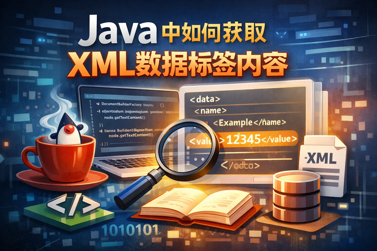 java中如何获取xml数据标签内容