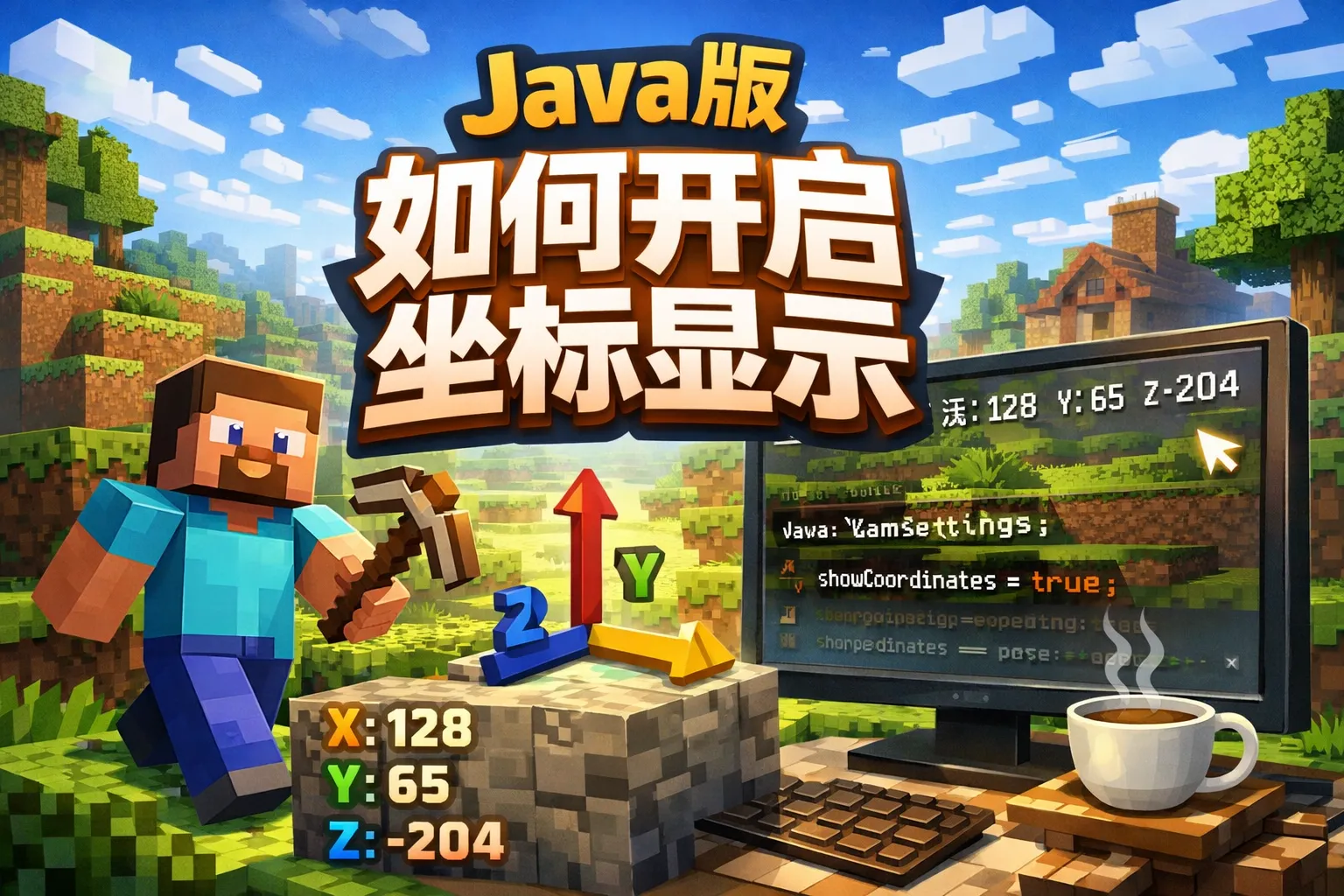 java版如何开启坐标显示