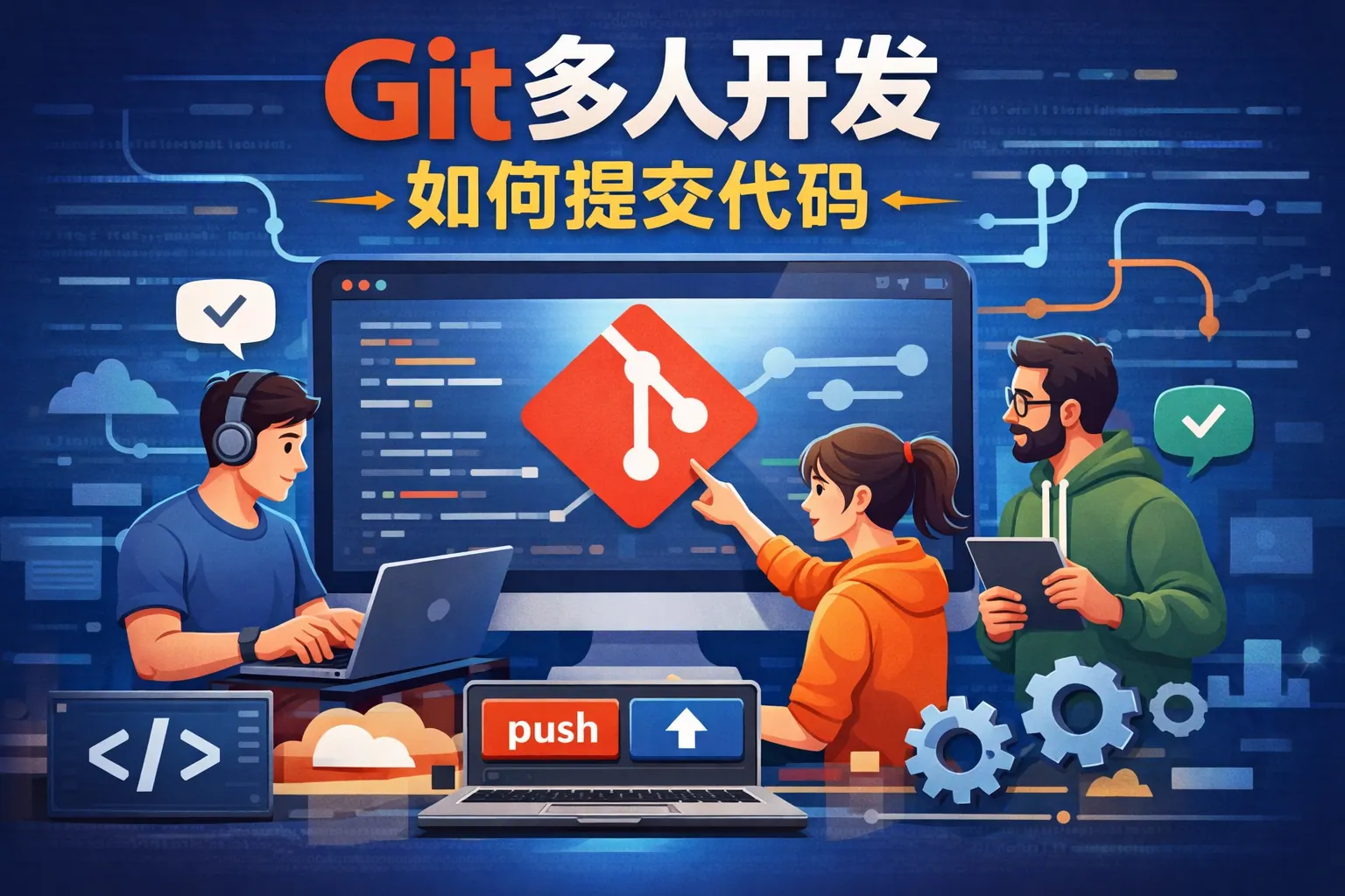 git多人开发如何提交代码