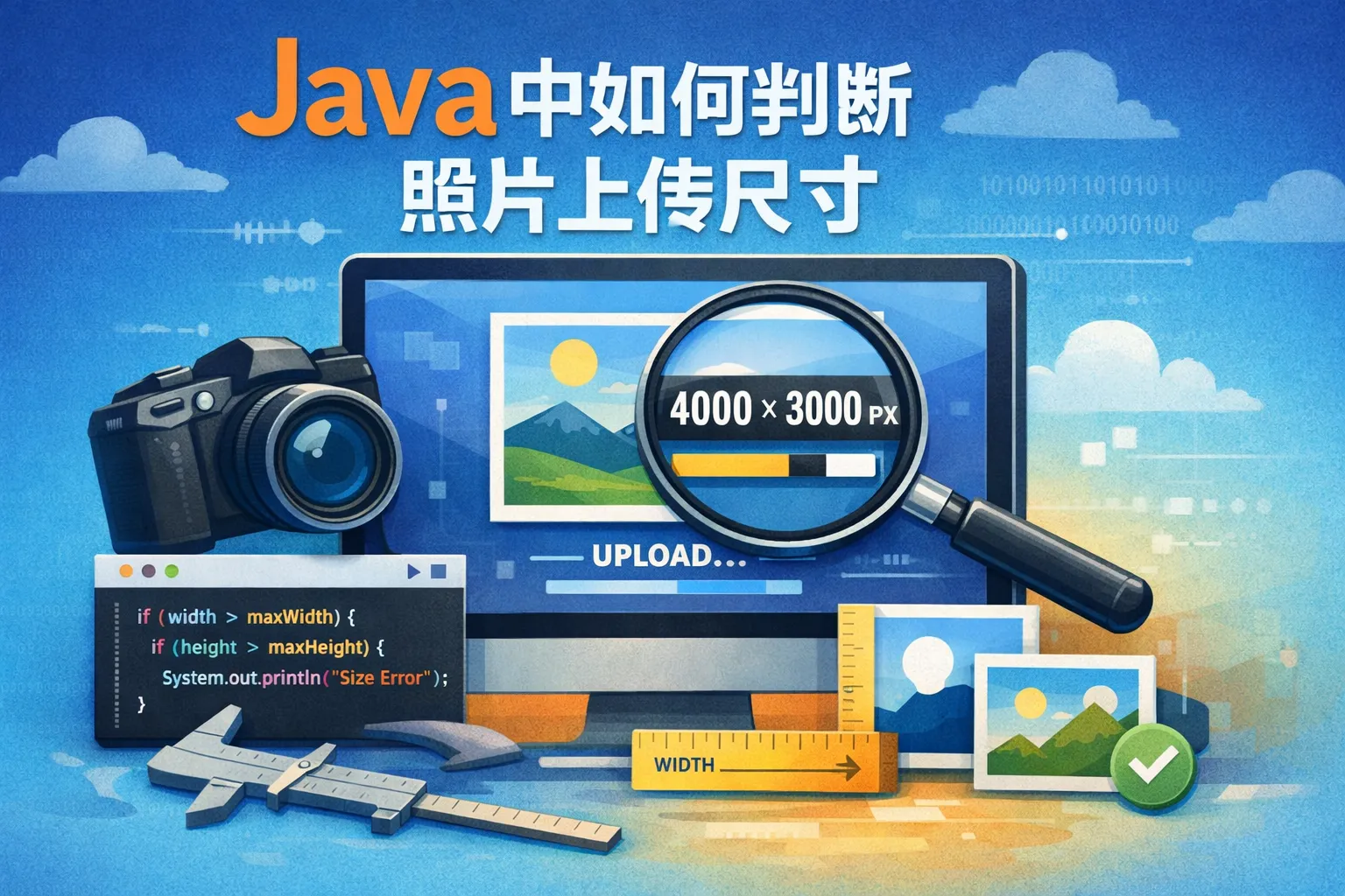java中如何判断照片上传尺寸