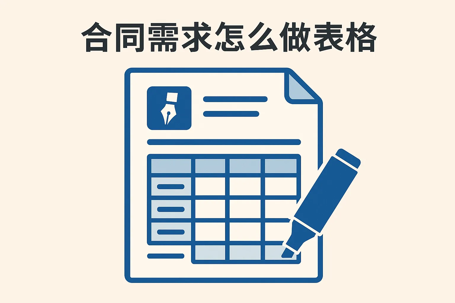 合同需求怎么做表格的