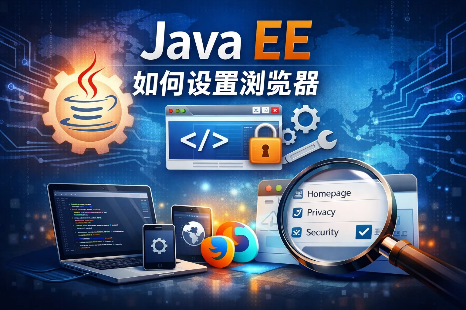 java ee如何设置浏览器