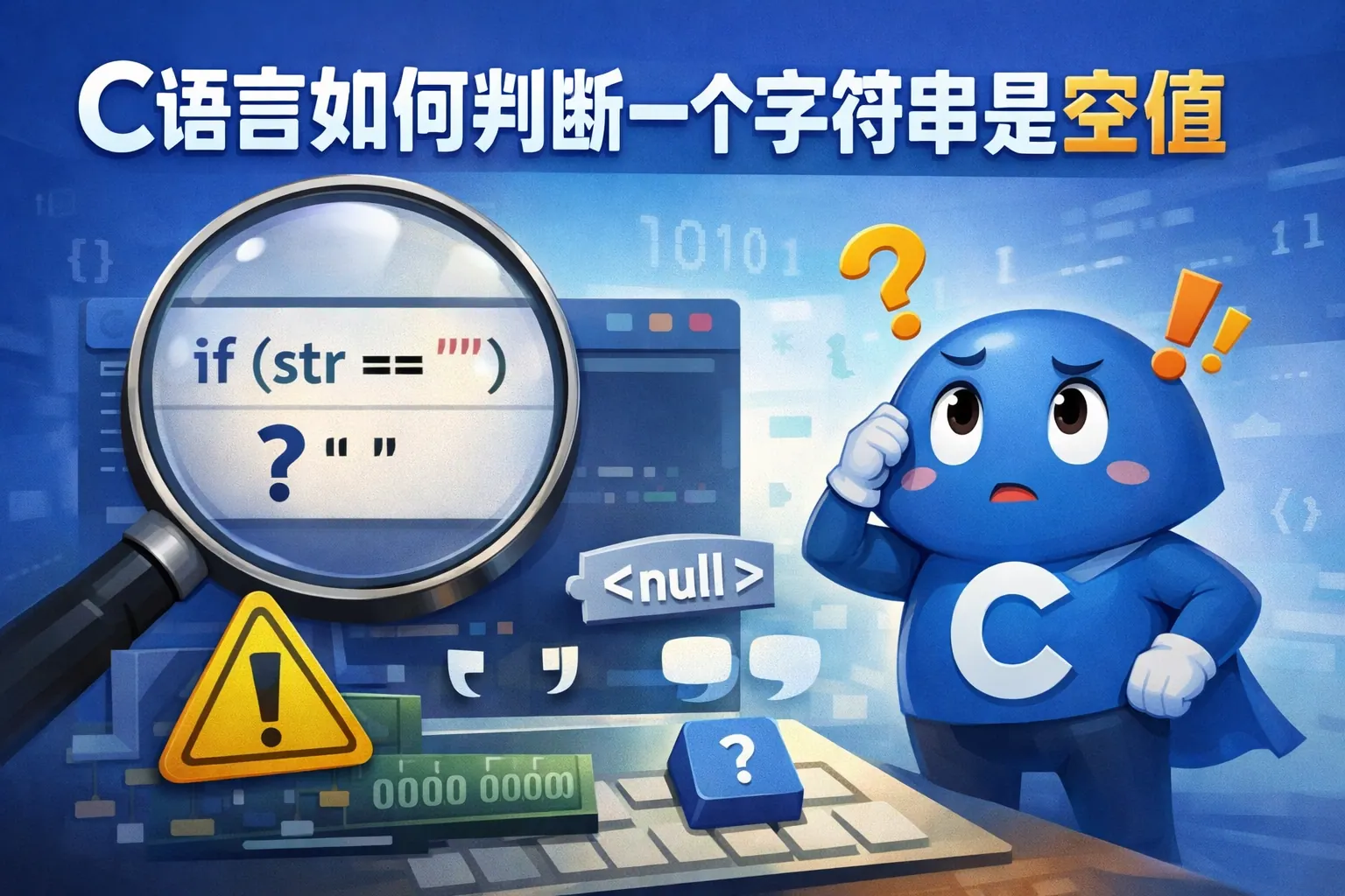 c语言如何判断一个字符串是空值