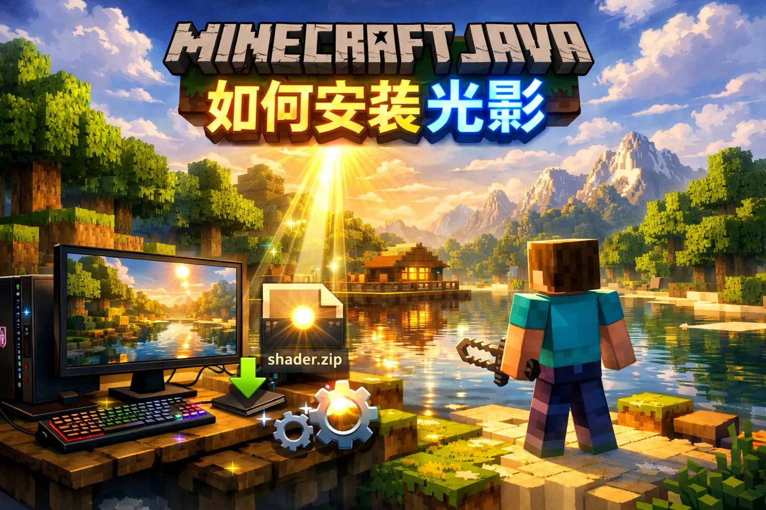 minecraft java如何安装光影