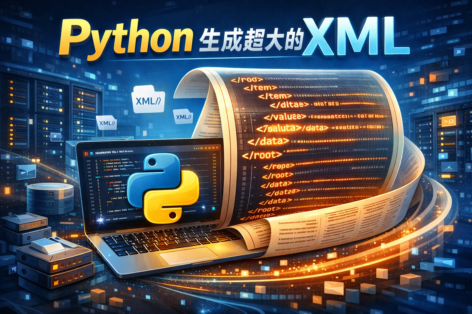 python 生成超大的xml