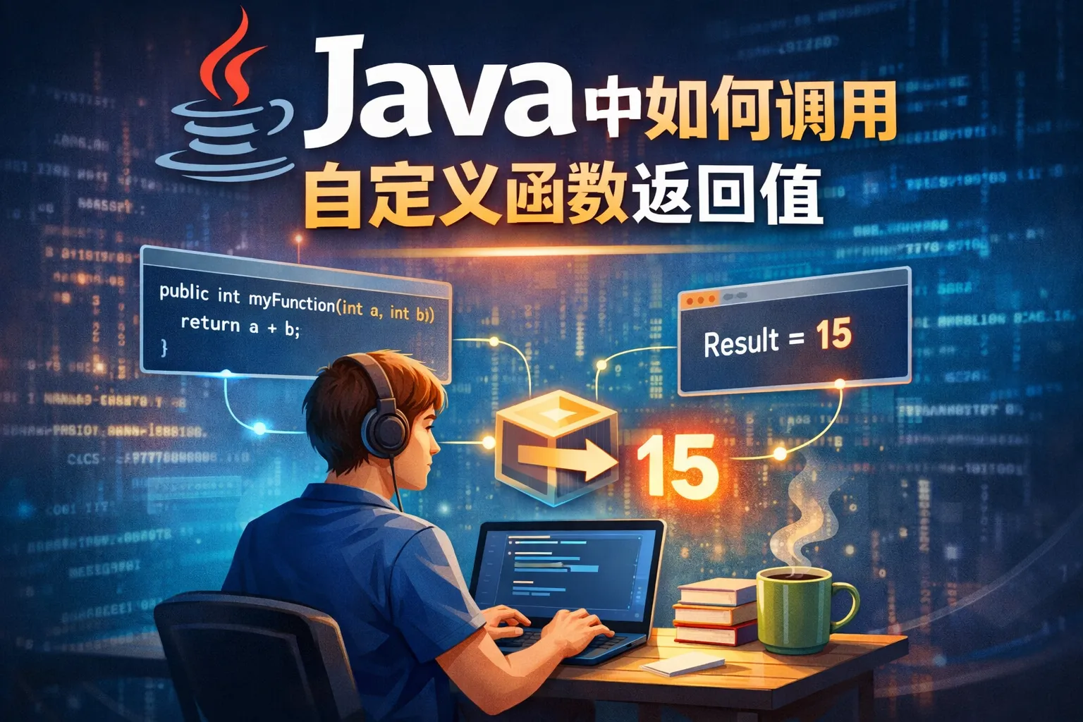 java中如何调用自定义函数返回值