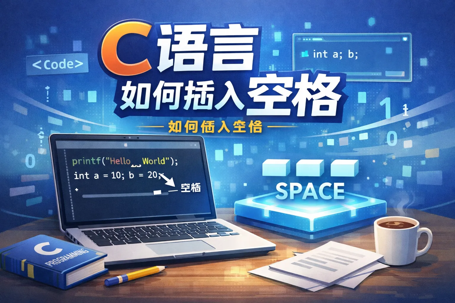 c语言如何插入空格