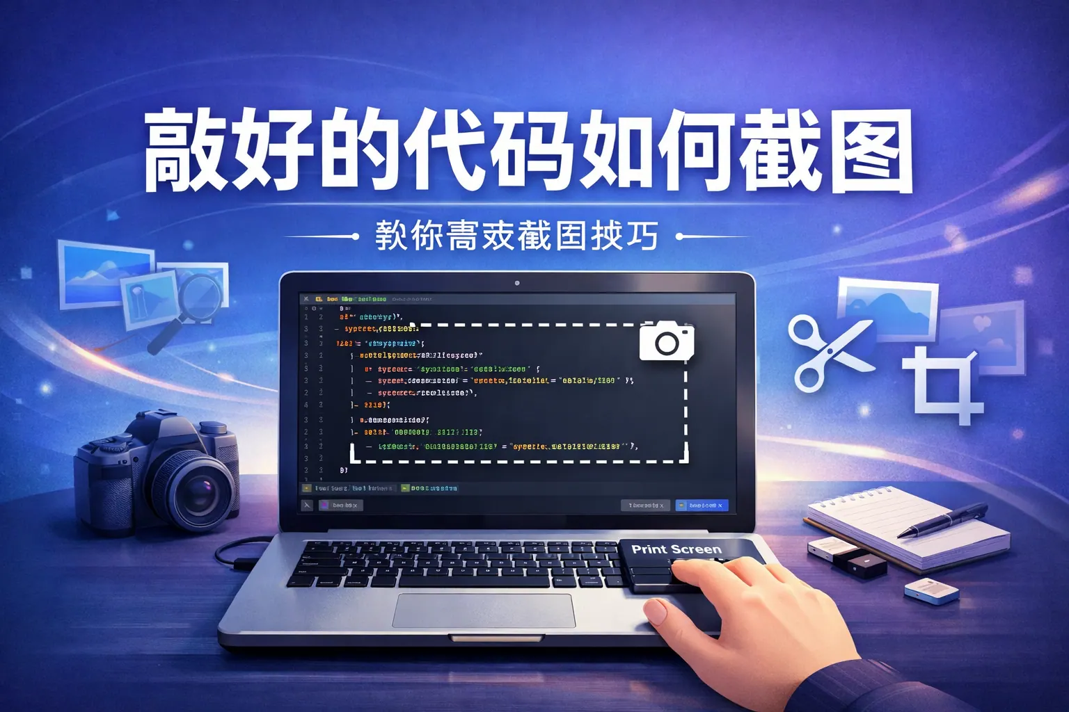 敲好的代码如何截图