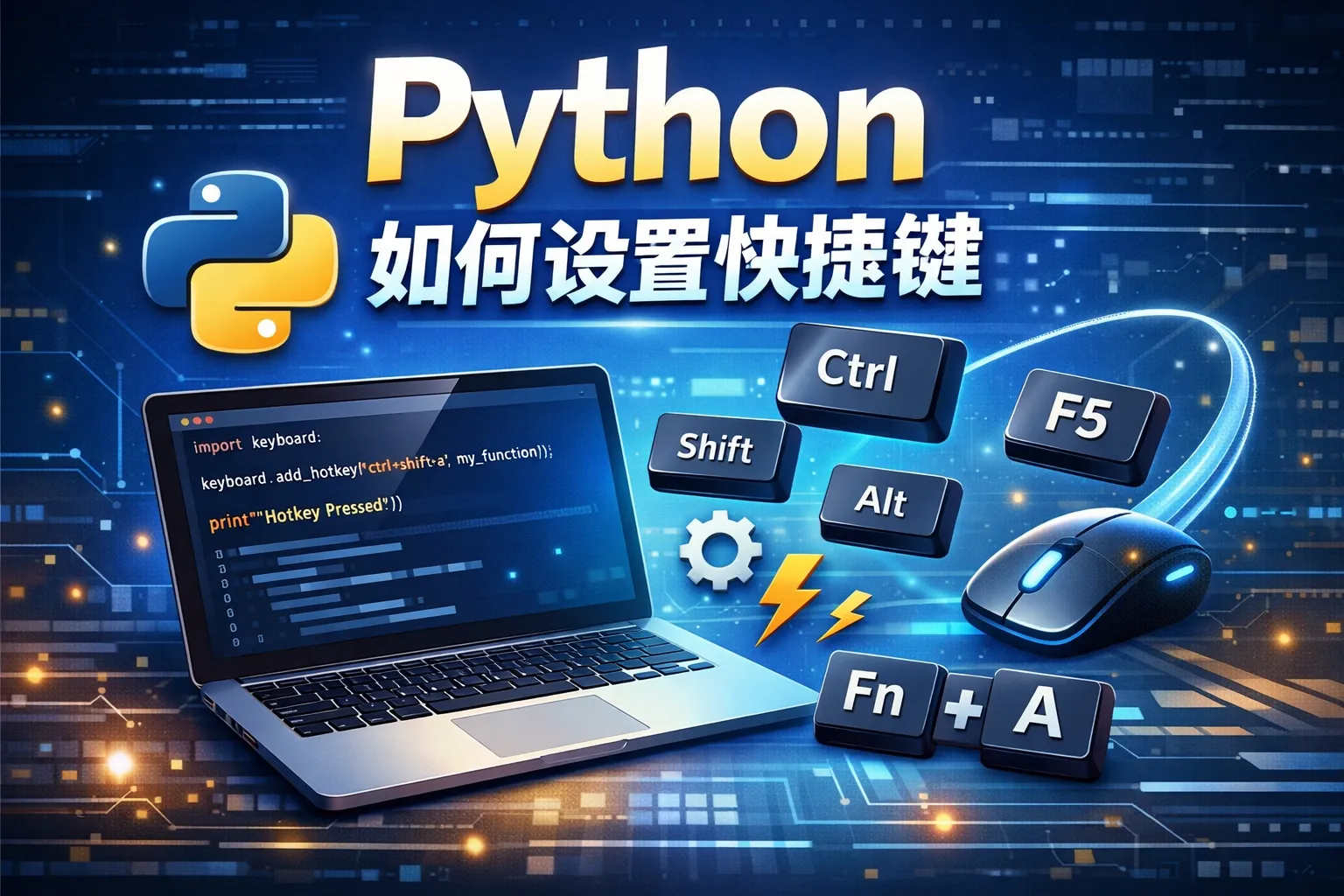 python 如何设置快捷键