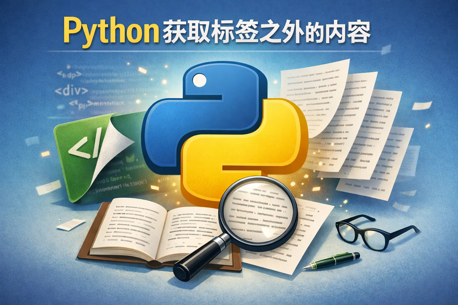 python获取标签之外的内容