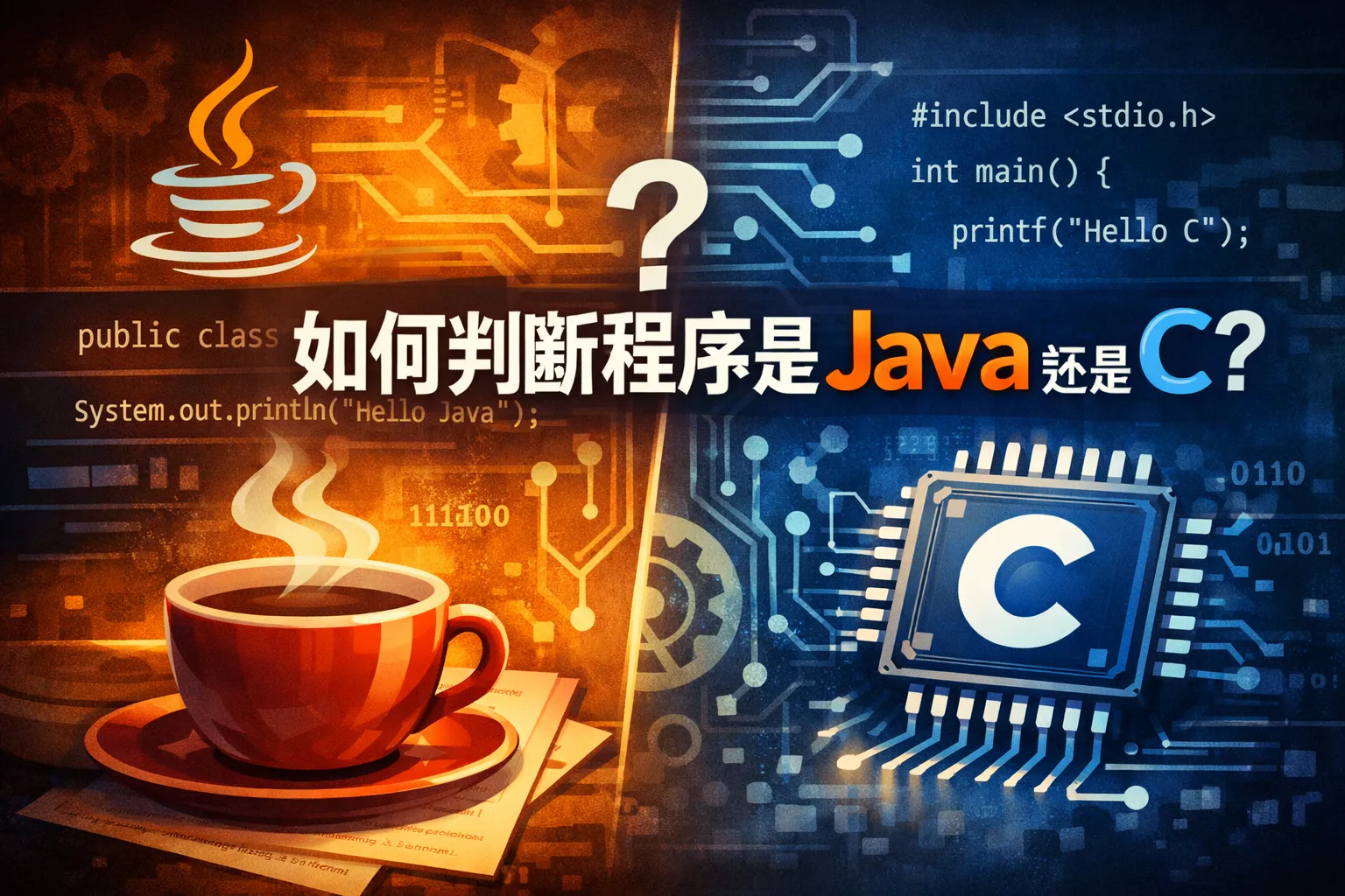 如何判断程序是java还是c