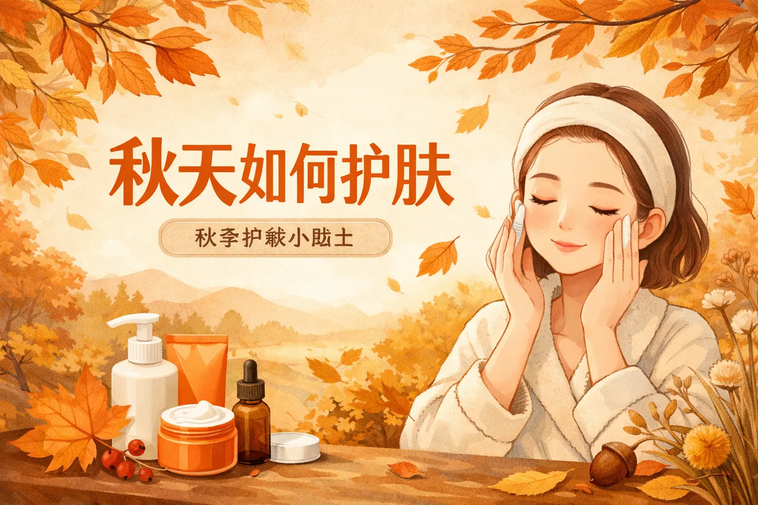 秋天如何护肤ppt