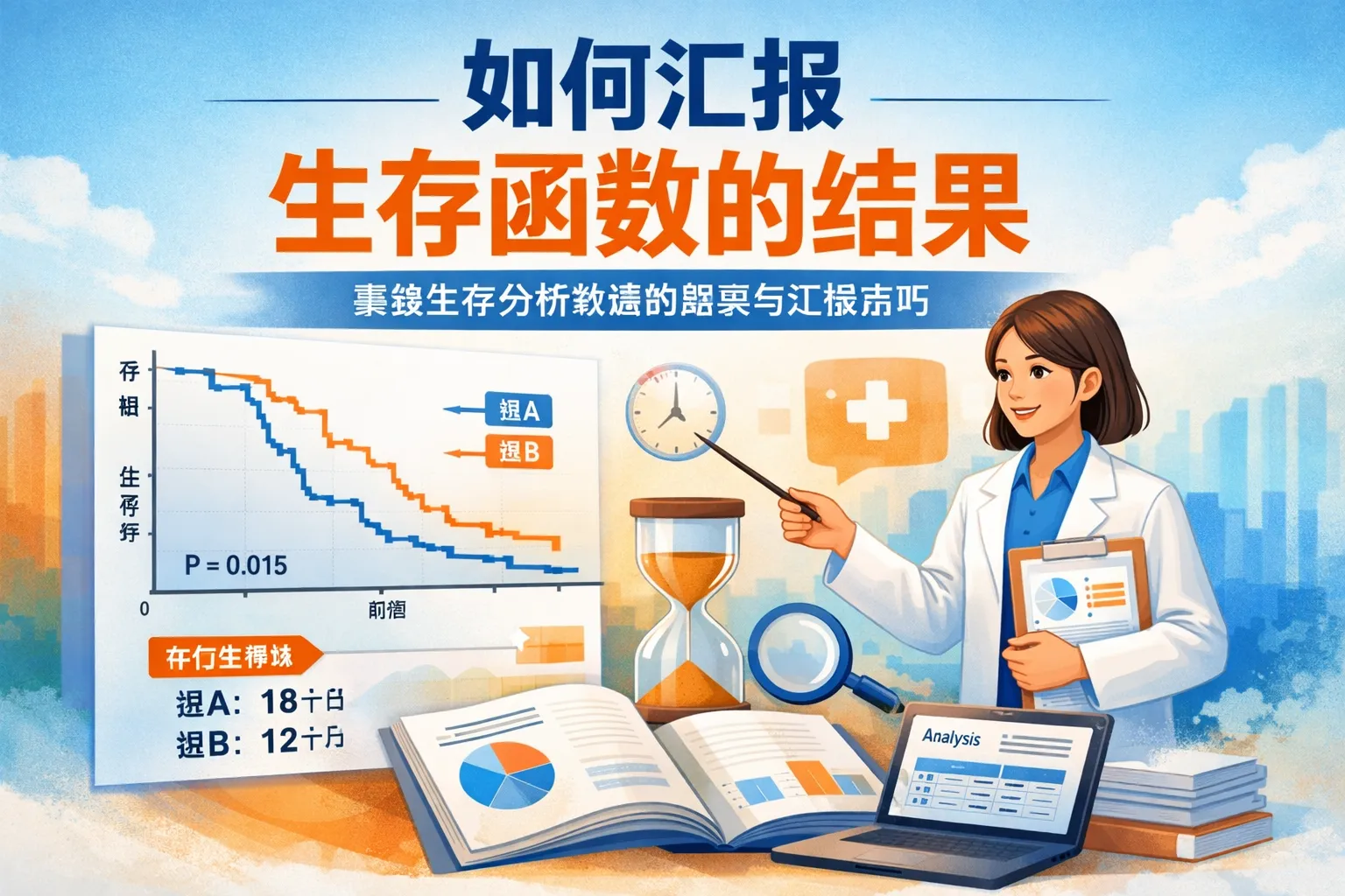 如何汇报生存函数的结果