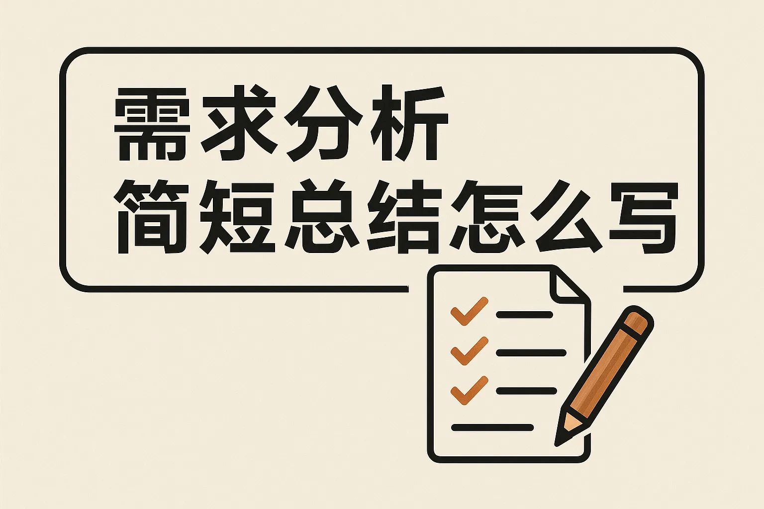 需求分析简短总结怎么写