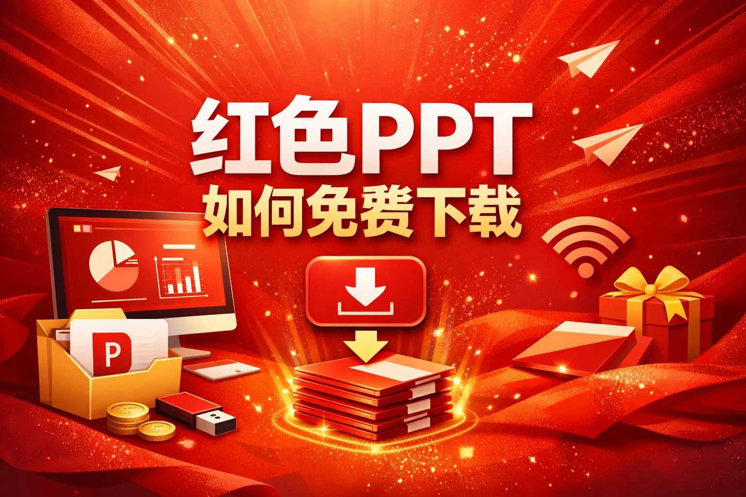 红色ppt如何免费下载