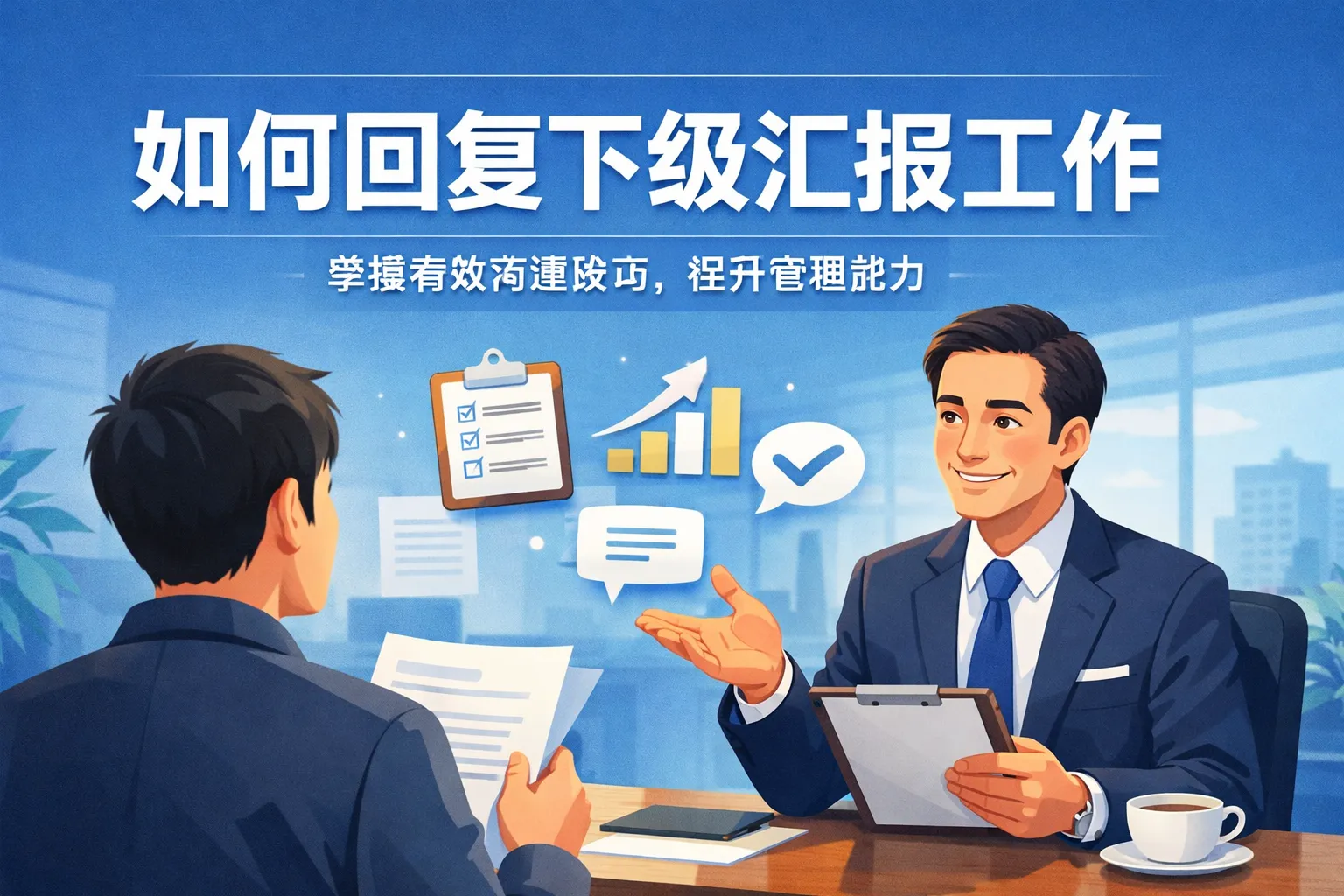 如何回复下级汇报工作