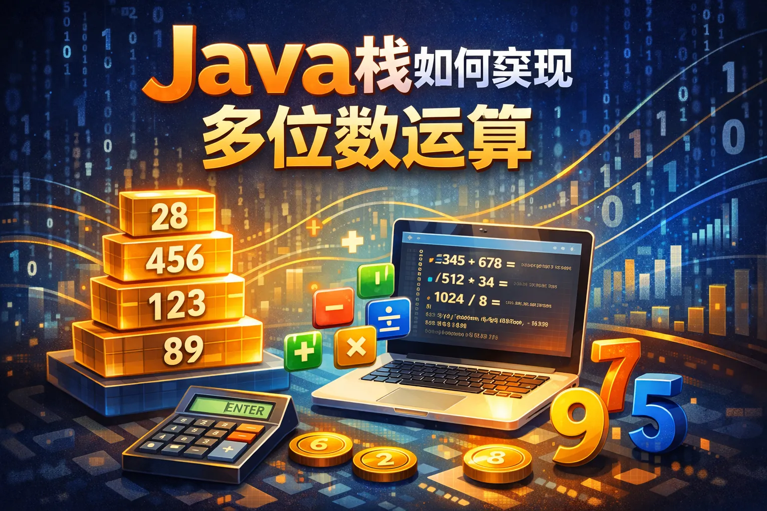 java栈如何实现多位数运算