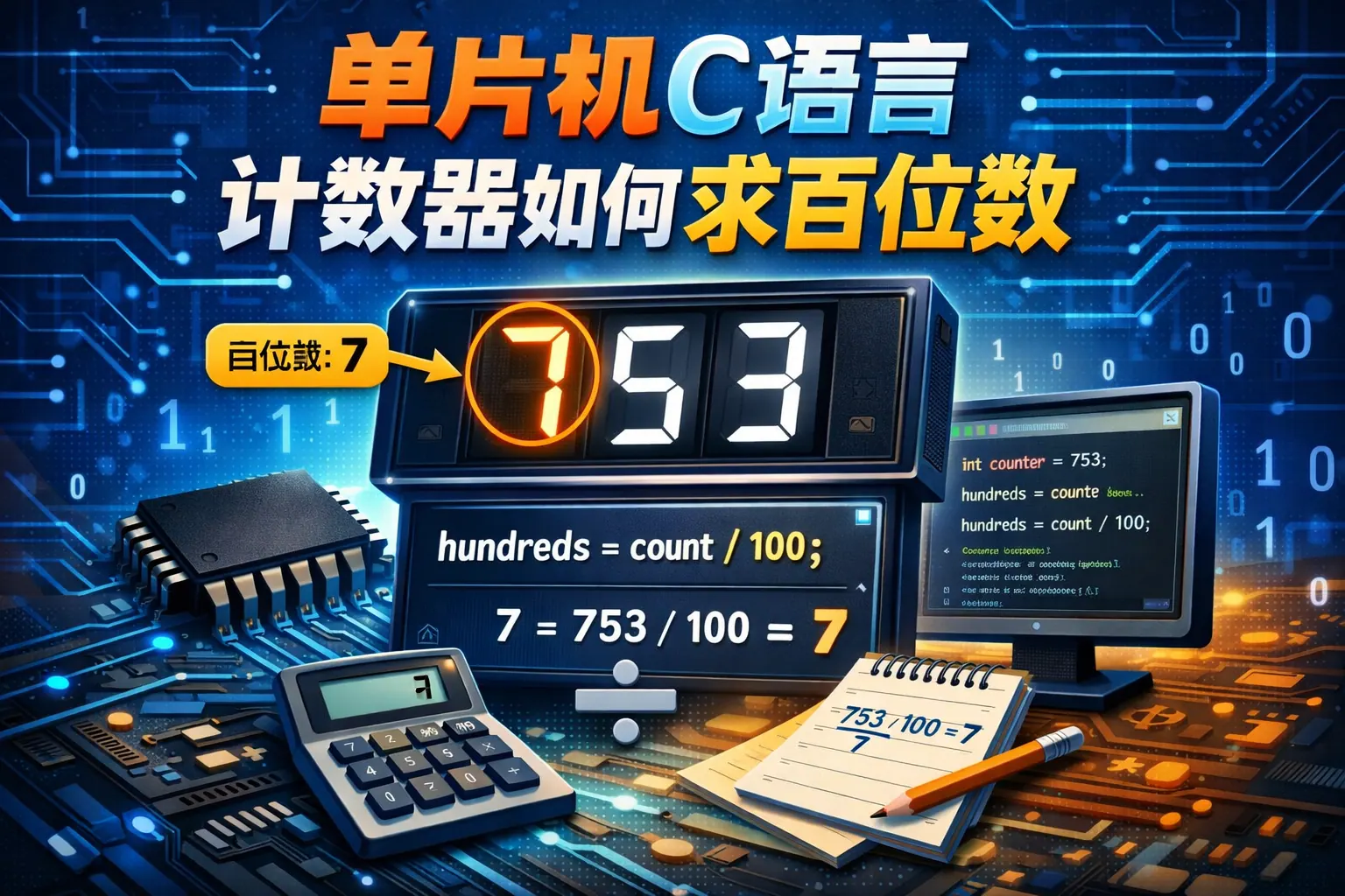 单片机c语言计数器如何求百位数