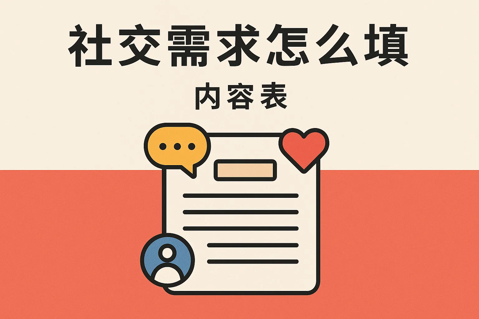 社交需求怎么填内容表
