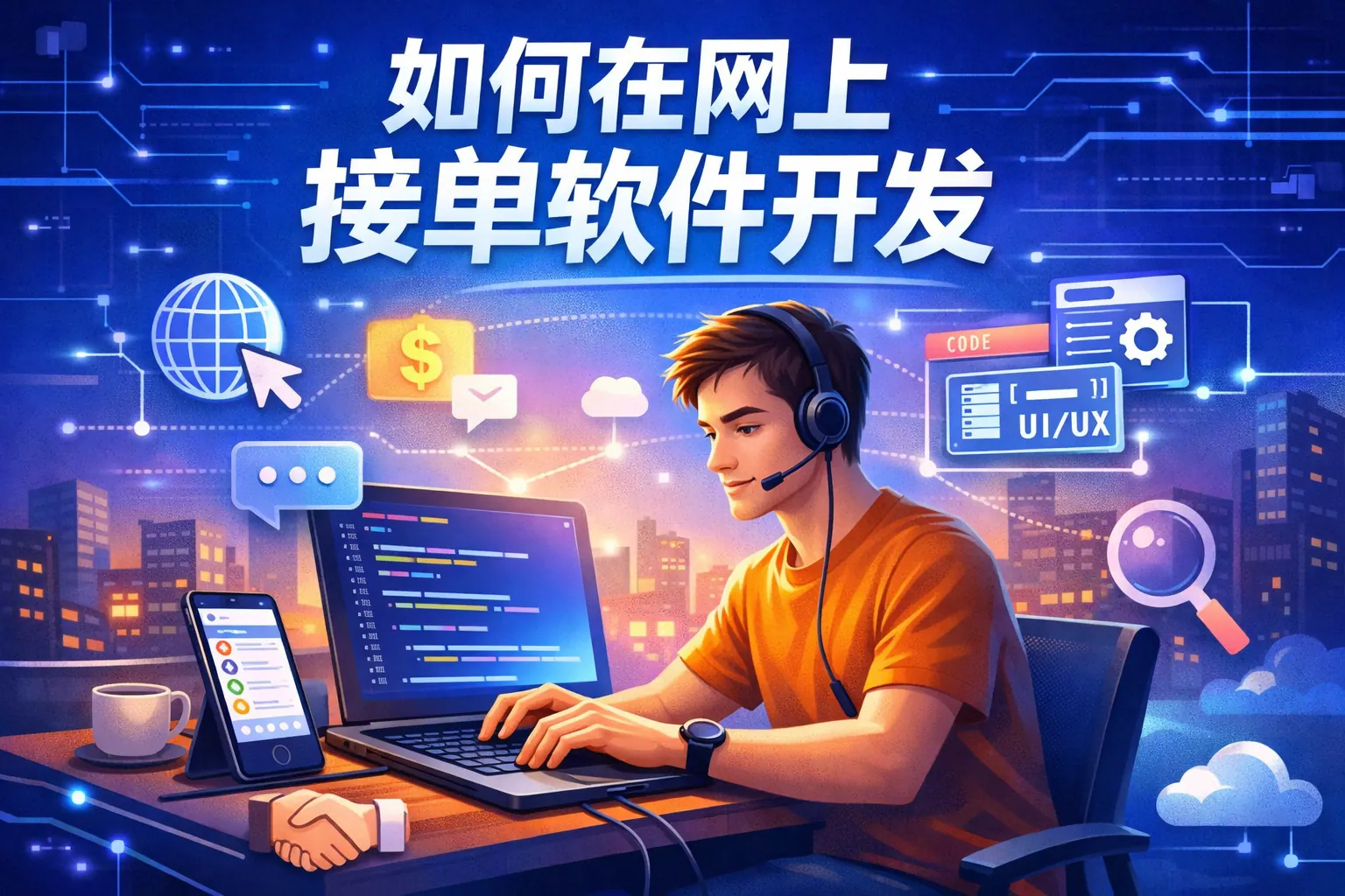 如何在网上接单软件开发