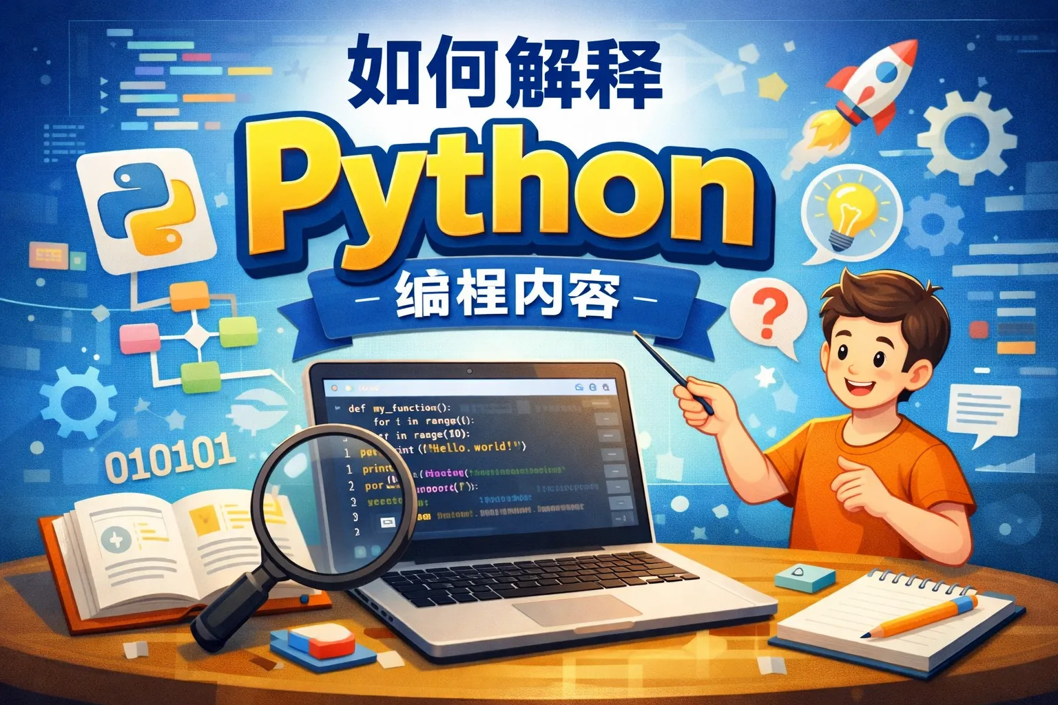 如何解释python编程内容