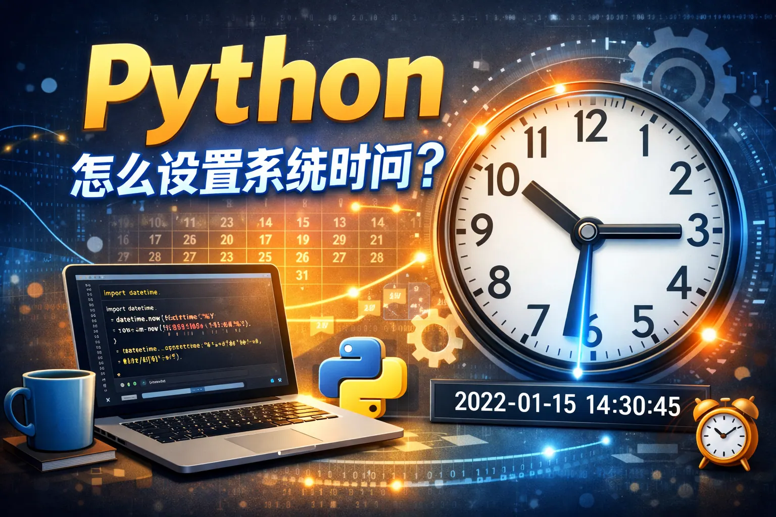 python怎么设置系统时间