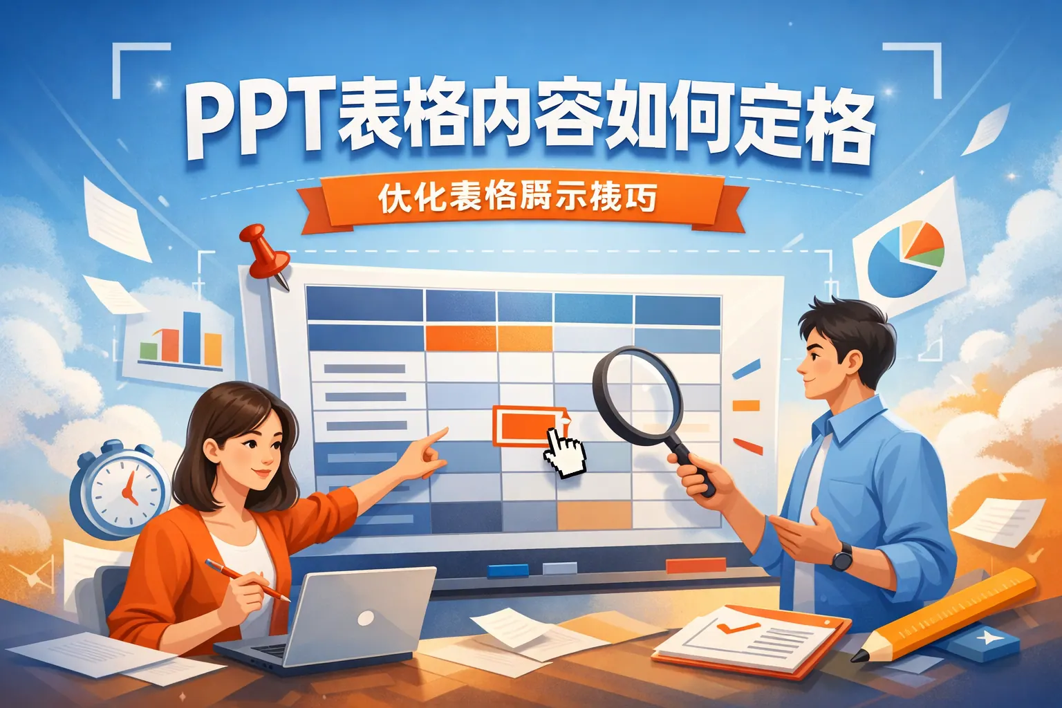 ppt表格内容如何定格