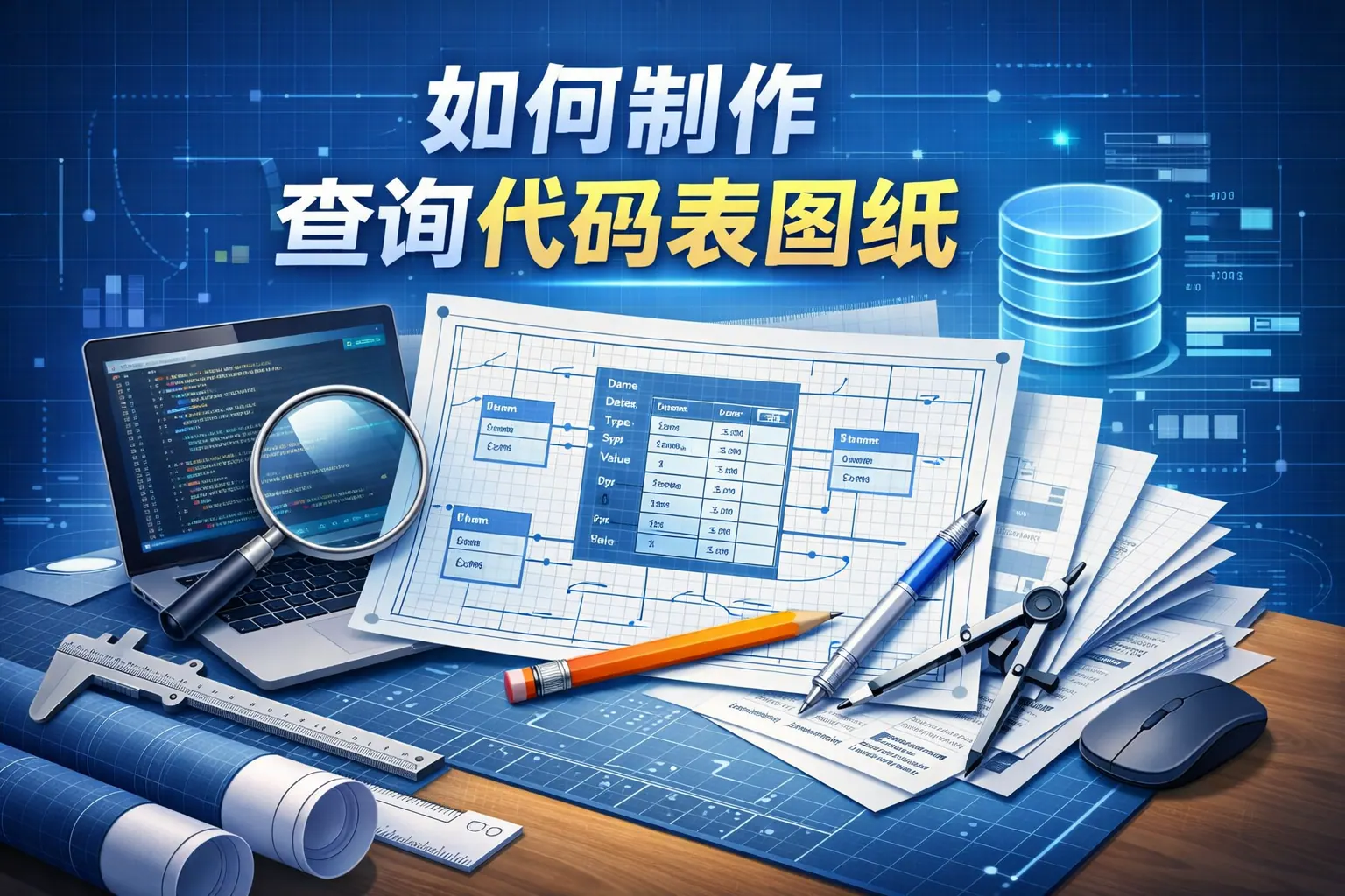 如何制作查询代码表图纸