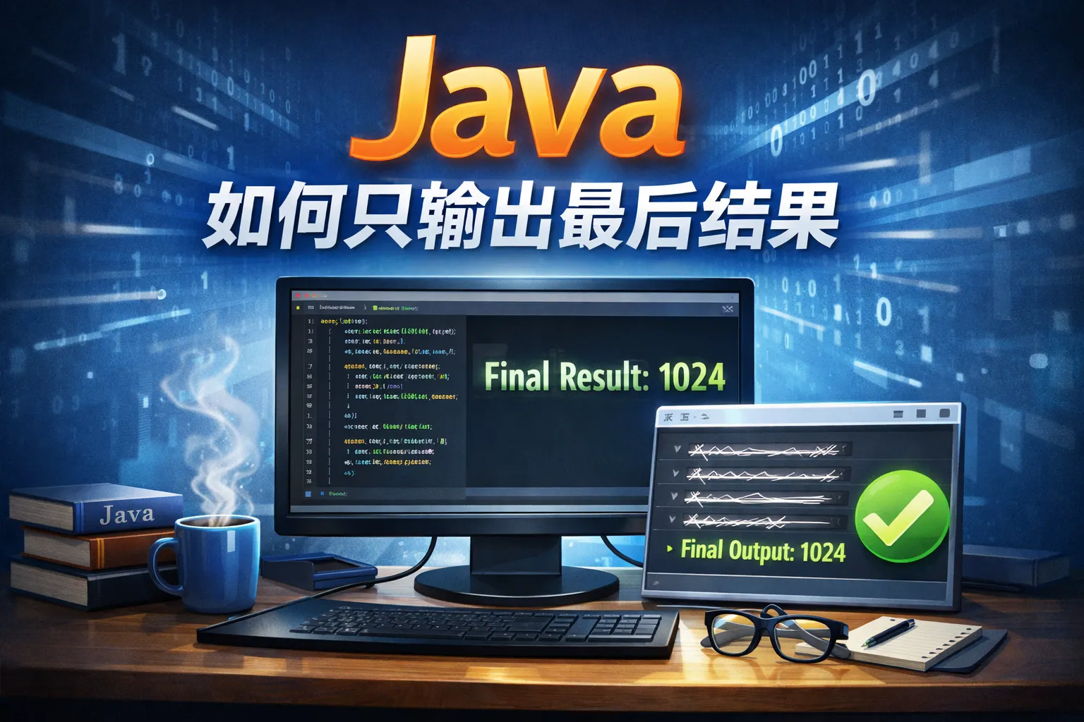 java如何只输出最后结果