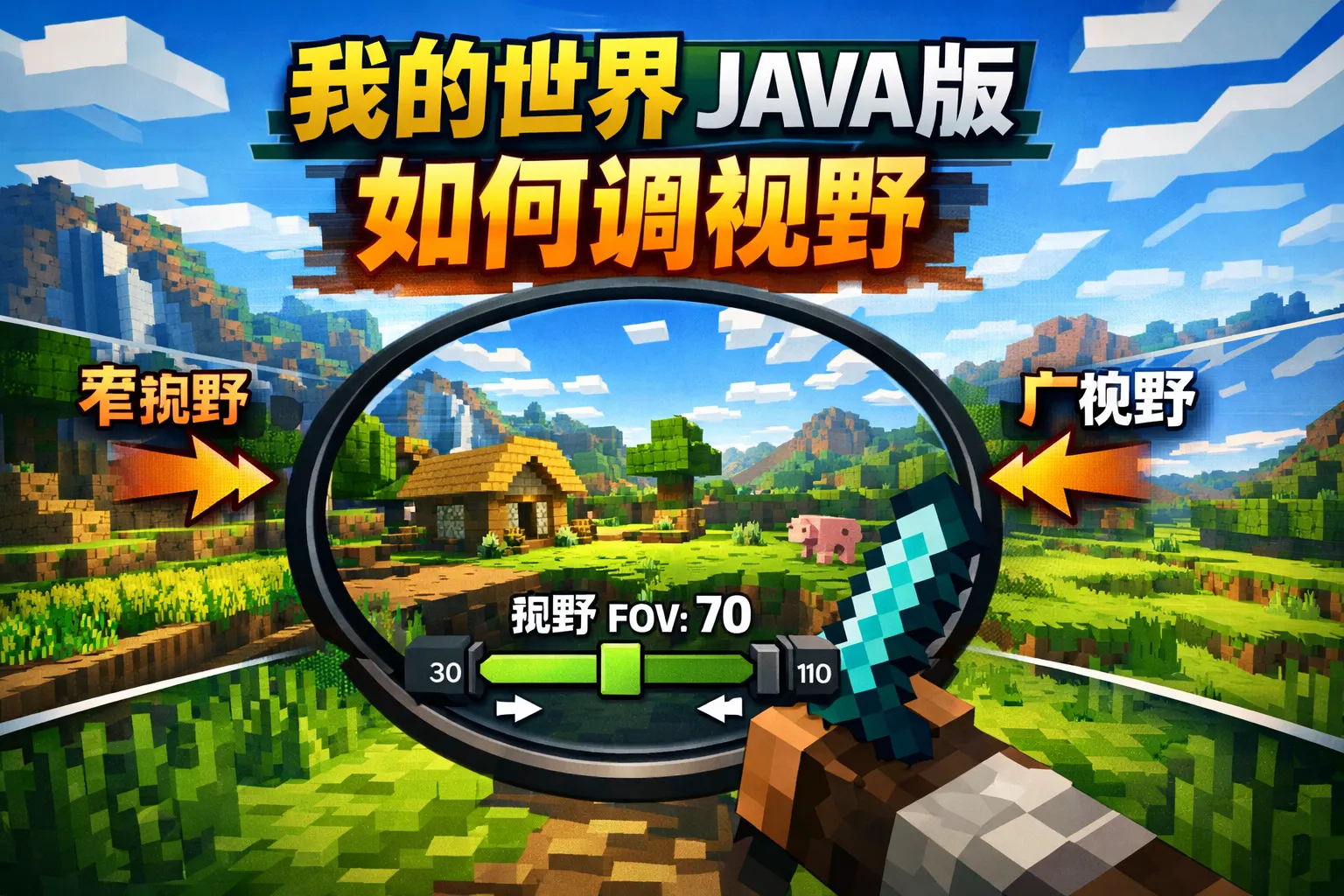 我的世界java版如何调视野