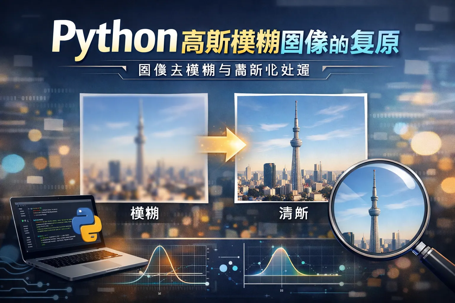 python高斯模糊图像的复原